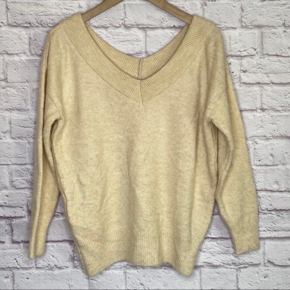 Topshop Double V-Neck Sweater - Picture 3 of 9
